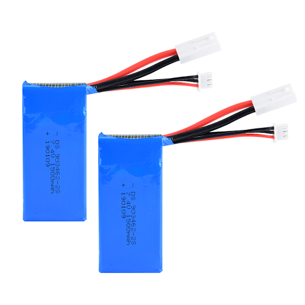 2 st 7.4V 1500mAh 25C 2s med liten Tamiya-kontakt Litiumbatteri för FT009 RC-modellbatterier