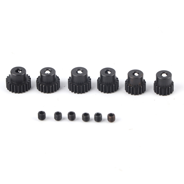6 stk 48DP ￠3.175mm 17T-22T Motor Pinion Gears Deler Sett Kit for 1/10 RC Bilmotor
