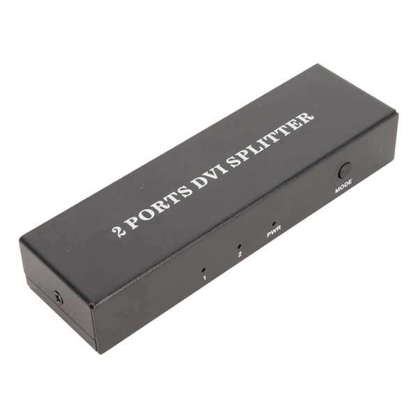 1x2 DVI Splitter 1 inn 2 ut Støtter oppløsning opp til 1920x1440 2 Port DVI Video Splitter for PC Laptop DVR Projektor HDTV EU Plugg