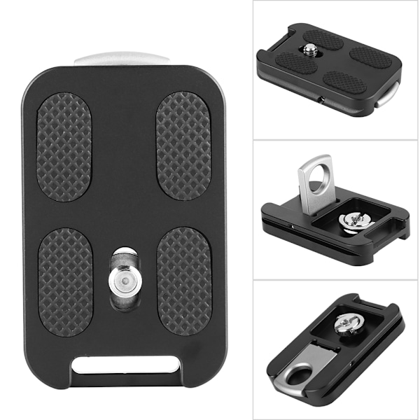 QR-60 Quick Release Plade 1/4\" Skruebeslag med Strop Spænde til ArcA Swiss Kuglehoved Stativ
