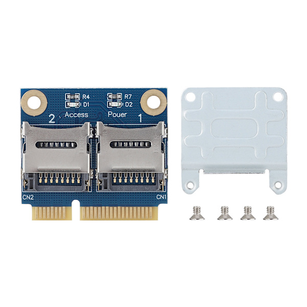 Mini PCIe til Dobbelt Micro Secure Digital Hukommelseskort Adapter Konverter Udvidelseskort