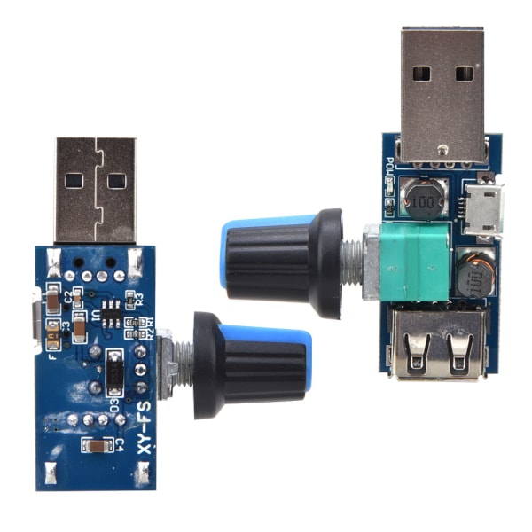 2st USB fläkthastighetskontroll DC4~12V 5W fläkthastighetsregulator för kontorshem