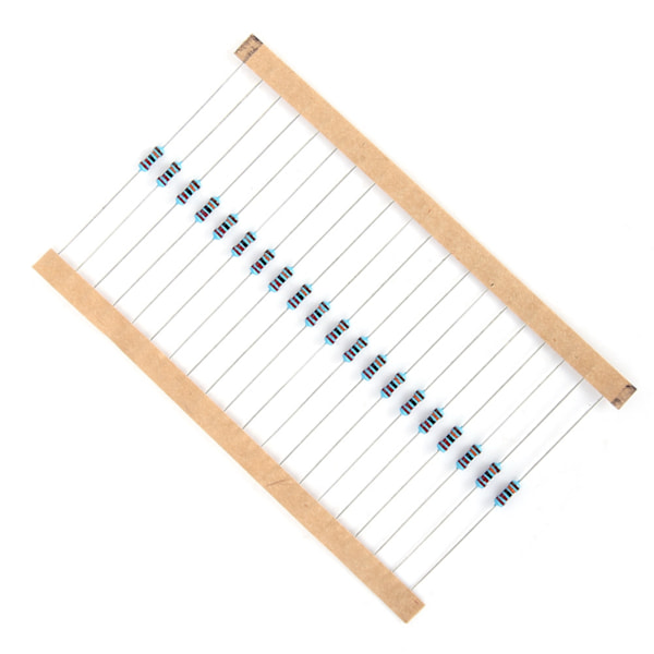 600 stk. Lot 1/4W 1% Metalfilmmodstandssæt 10Ω‑1M 30 Værdier Assorterede modstande Hver 20 stk.