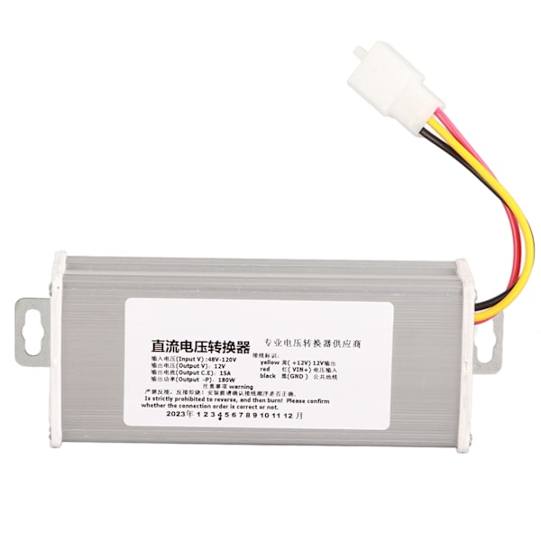 DC 48V‑120V til 12V/15A /180W Konverter Adapter for Elektrisk Sparkesykkel