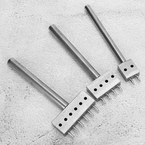 3-pack Avståndspunchverktyg DIY Läderhantverk Hålstansset Bälteshålstans (8mm (2+4+6))