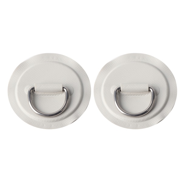 2 stk. Oppustelig Båd Kajak D-ring Pad Patch PVC Marine Rustfrit Stål Fast Spænde (Grå)