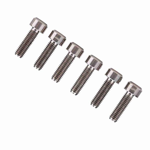 6 kpl setti M5*16mm Titaani Seos Polkupyörän Kiinteät Ohjainkannattimen Pultit Maastopyörän Ohjainkannattimeen (titaani)
