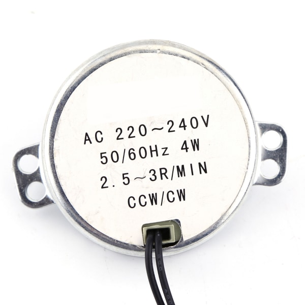 1st 220-240V AC synkronmotorväxelmotor 4W CW/CCW(2,5-3RPM)