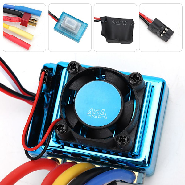 V2.3 Harjaton sähköinen nopeudensäädin ESC RC-auton lisävarusteosaan (45A)