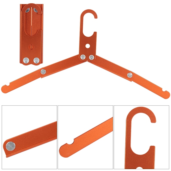 Sammenklappelig multifunktionel udendørs bøjle i aluminiumslegering, skridsikker og bærbar tørrestativ (Orange)