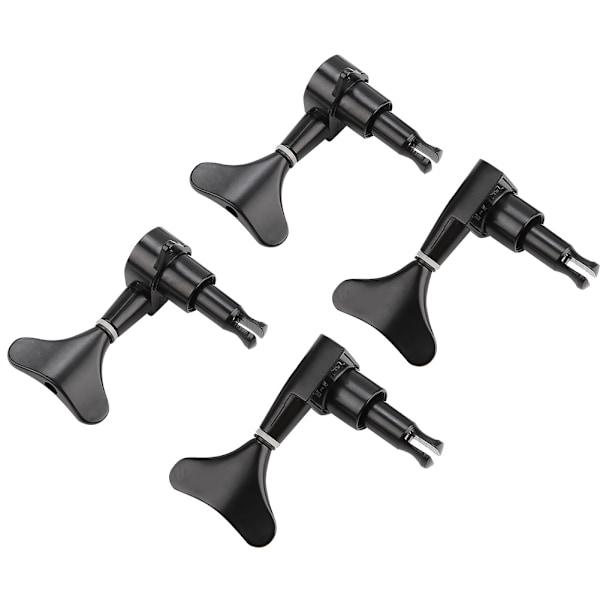2L2R Fishtail-formade, knappförseglade stämskruvar för basgitarr (svart)