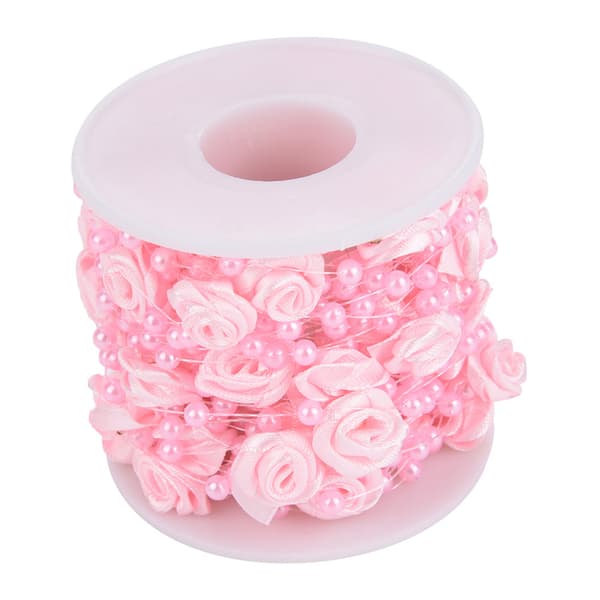 10m/rull Rose Kunstig Perletråd Perler Garland String DIY Bryllupsdekorasjon (rosa)