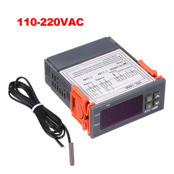 STC-1000 Digital Temperaturkontroller Varme Kjøling Centigrade Termostat med Sensor