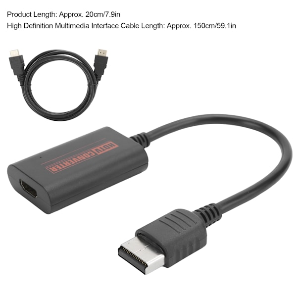 HDMI Videokonverter Hög Upplösning Samtidig Displayadapter för Sega Dreamcast