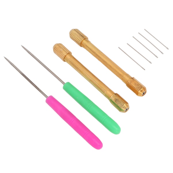 Dollhår-Rotningshållare Nålset Professionell DIY Dollhår Peruk Reroot Verktyg Stålmejsel Tillbehör