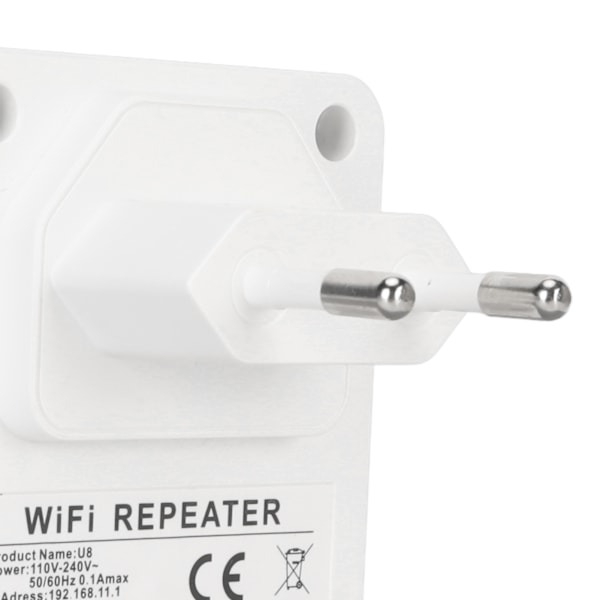 Internet Booster 4 Antenner AP Router Relætilstand Indikatorlys Auto Parring WiFi Signalforstærker til Hjemmet 100‑240V EU Stik