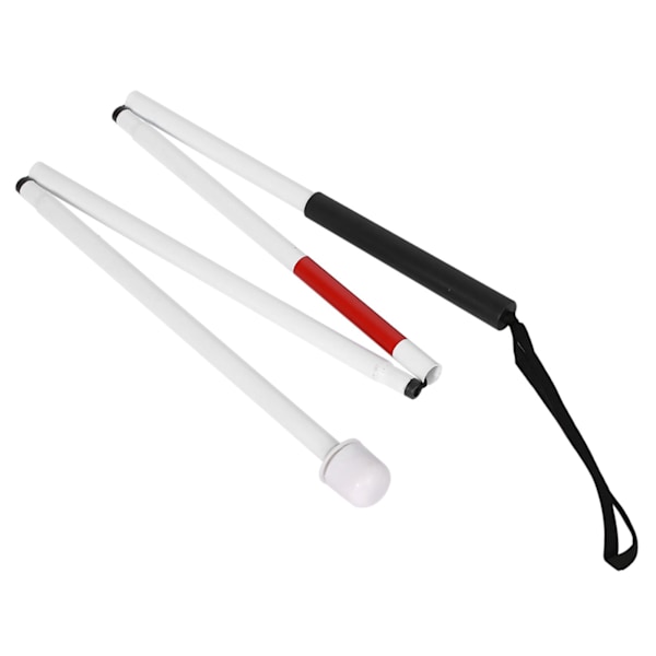 127cm 4-delad hopfällbar käpp i aluminiumlegering för synskadade