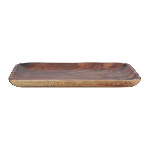 Elegant Sushibricka Snacks Sallader Efterrätter Träserveringsfat för Hem Restaurang 25*17*2cm