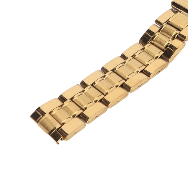 Klockarmband i rostfritt stål med snabbkoppling, dubbellås, ersättningsarmband i metall för män och kvinnor, guld 22mm/0.9in