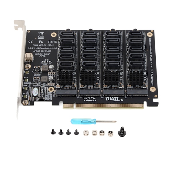PCIE X16 -laajennuskortti DC-virtapiirillä, vakaa toiminta, JMB585-siru, PCIE - SATA 6G -sovitinkortti