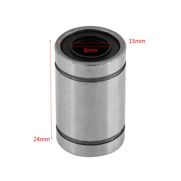 10 stk. LM8UU 8 mm lineær kugleleje bøsning til 8 mm stang 3D printer CNC dele