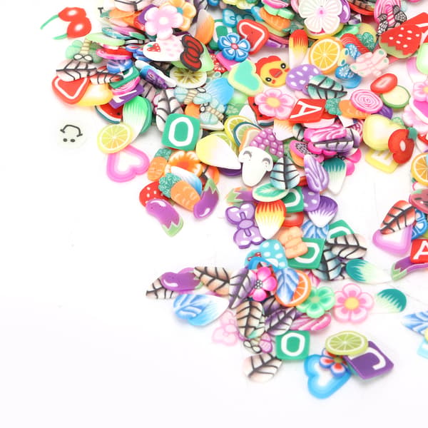 3000 stk. leireperler, glatte, lette, vanntette DIY leirefruktskiver for håndlaget dekorasjon