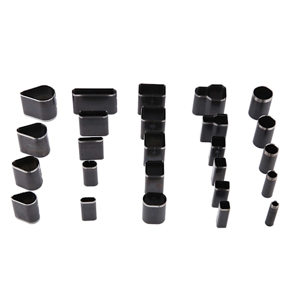 25-pack Multiformad Läderhålstansverktygssats Handgjord DIY Hantverk Läderstans