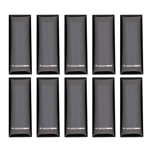 10 stk. 0,5V 100MA Mini Bærbart Polykrystallinsk Solcellepanel DIY Strømmodullader 53*18MM