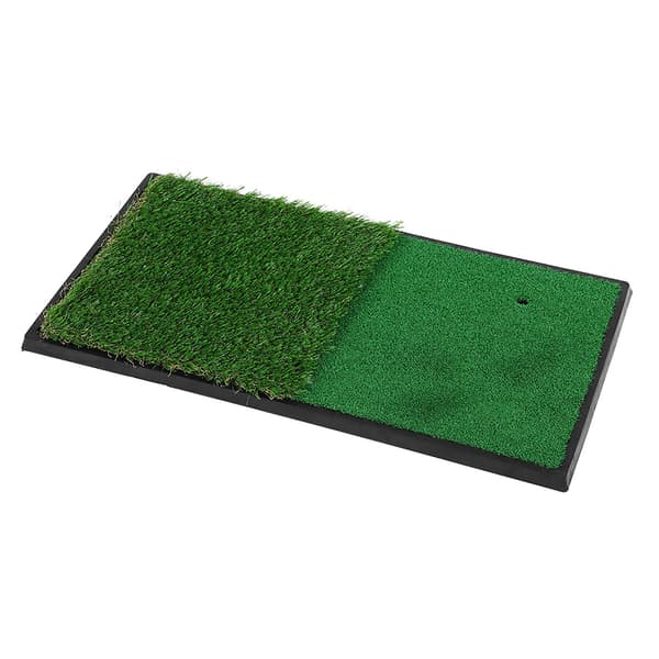 Golf Dubbel Swing Pad Gummisula Golf Övningsmattor Golf Slagmattor Simuleringsgräsmatta