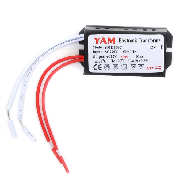 220V till 12V Elektronisk Transformator Spänningsomvandlare Smart Strömförsörjningsdrivrutin (60W)