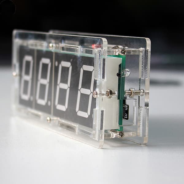 DIY Elektronisk Ur Kit C51 SCM Proces Lysstyring Stor LED Skærm Komponenter