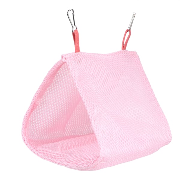 Sommer Åndbar Mesh Kæledyrsfugl Papegøje Rede Hængekøje Seng Hamster Hus Bur Legetøj (Pink)