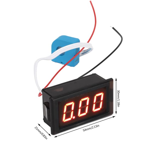 DC Amperemeter med Hall-sensor LED Digital Display 50A Hög Noggrannhet Strömmätare för Fordon