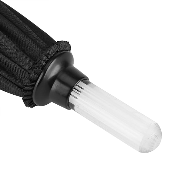 Batteridrevet 7 Farveskiftende LED Paraply Lommelygte til Sikker Nattevandring Sort