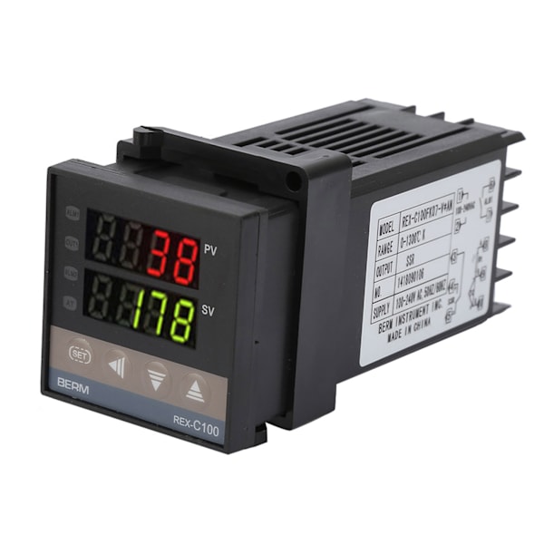 REX C100 Digital LED PID Temperaturregulator Termostat Kit AC110V 240V (0℃~1300℃)