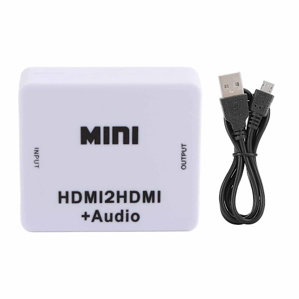 ABS Multifunksjon HDMI TIL HDMI Audio Splitter Dekoder Konverter for TV Lydsystem Hvit