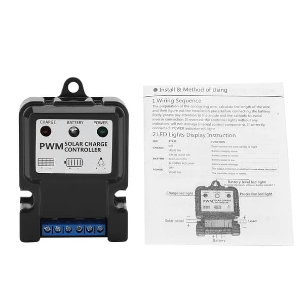 PWM Intelligent Smart Solar Energy Urladdningsladdningsregulator DHS‑5S6V/12V 10A