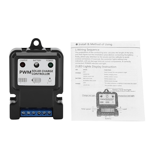 PWM Intelligent Smart Solenergi Udladningsladecontroller Regulator DHS‑5S6V/12V 10A