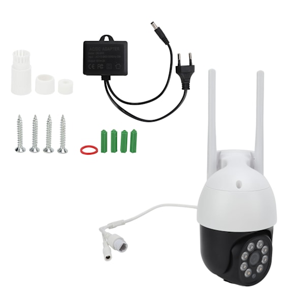 1080P Dome-kamera WiFi-turvakamera yönäöllä kodin turvajärjestelmään EU-standardipistoke 110‑220V