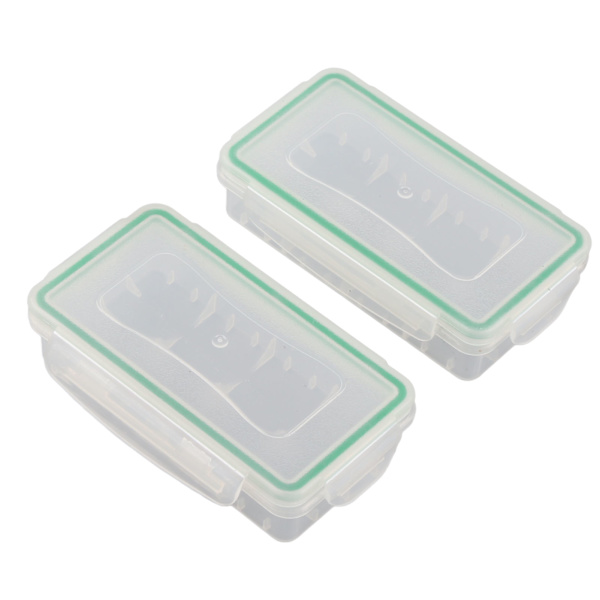 2 STK 18650 Batteri Opbevaringsboks Etui Holder Vandtæt Batteribeskyttelsesdæksel