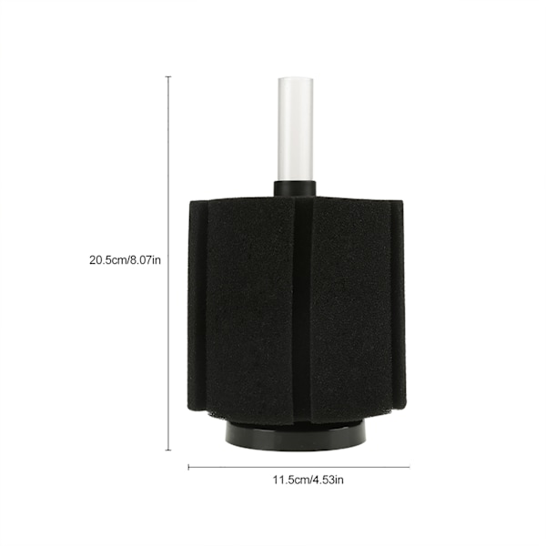 4 stk. Akvariesvampfilter til fisketank Betta akvarium