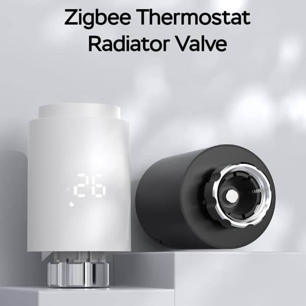 Termostatisk radiatorventil Smart radiatorventil Intelligent termostatventil LED-display Stödjer mobilappkontroll Radiatorstyrenhet för Zigbee
