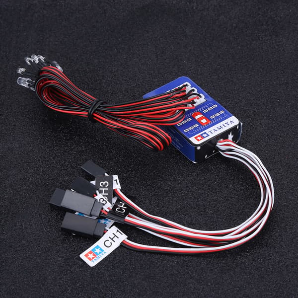 12 LED Lyssystem Kit Simulation Blinkende Lys til 1/10 1/8 RC Bil / Lastbil / Crawler