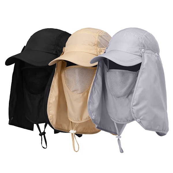 Utomhus Sport Vandring Visir Hatt UV-skydd Ansikte Nackskydd Fiske Solskydd Keps