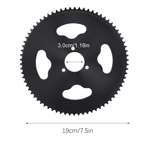 T8F 74T Tann 30MM Stål Bakre Tannhjul Slitesterkt Motorsykkel Erstatningstilbehør