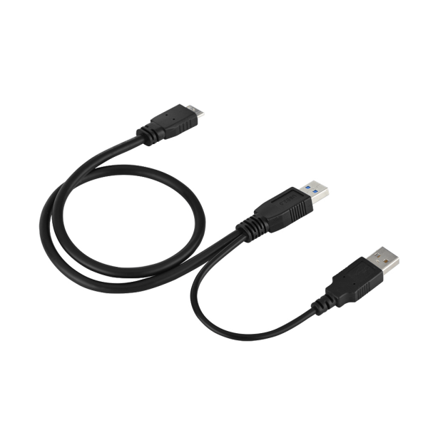 USB 3.0 A hane till Micro B hane power Y-kabel för mobil hårddisk HDD 50 cm