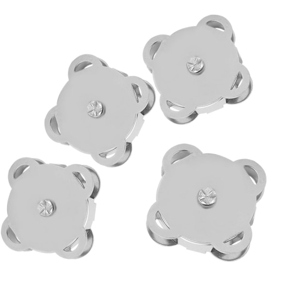 10 st/set Magnetlås i Metall Snäppfästen Knappar DIY Klädväska Tillbehör (Ljus Vit)