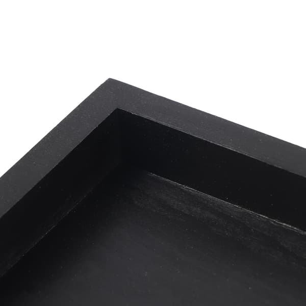 Rektangulær Form Massivt Træ Te Kaffe Snack Mad Serveringsbakke Tallerken Restaurant Bakker 25*18*2cm