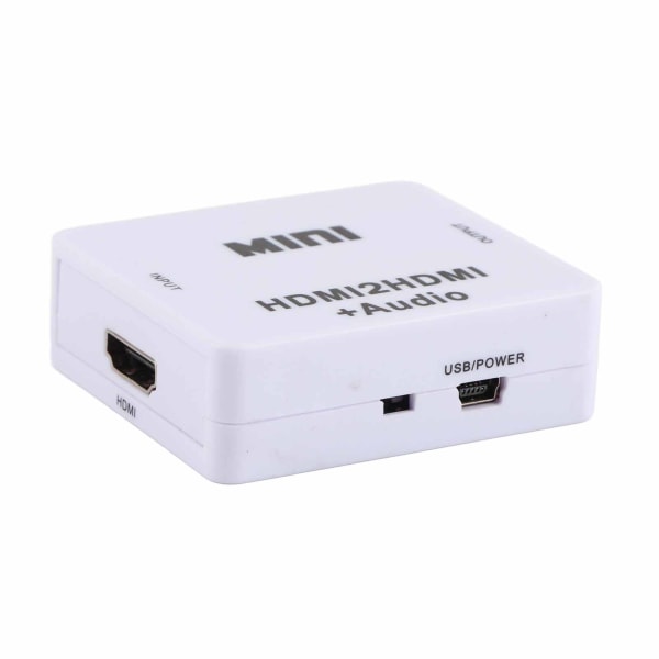 ABS Multifunksjon HDMI TIL HDMI Audio Splitter Dekoder Konverter for TV Lydsystem Hvit