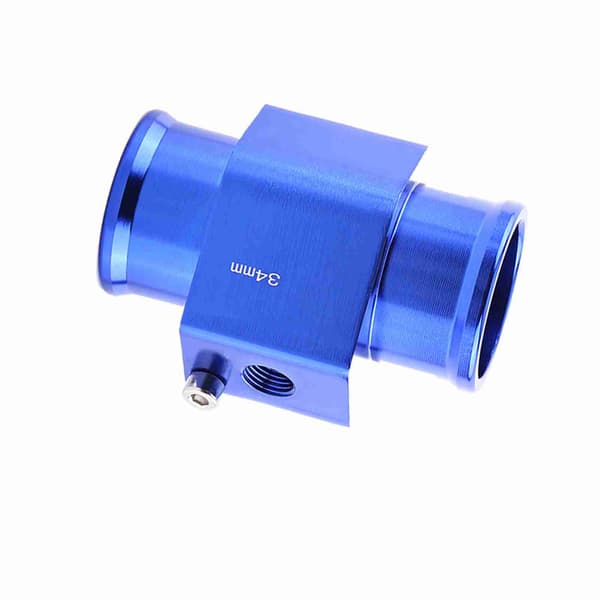 Universal Metal Bil Vand Temp Fælles Rør Slange Temperatur Sensor Adapter Blå 34mm